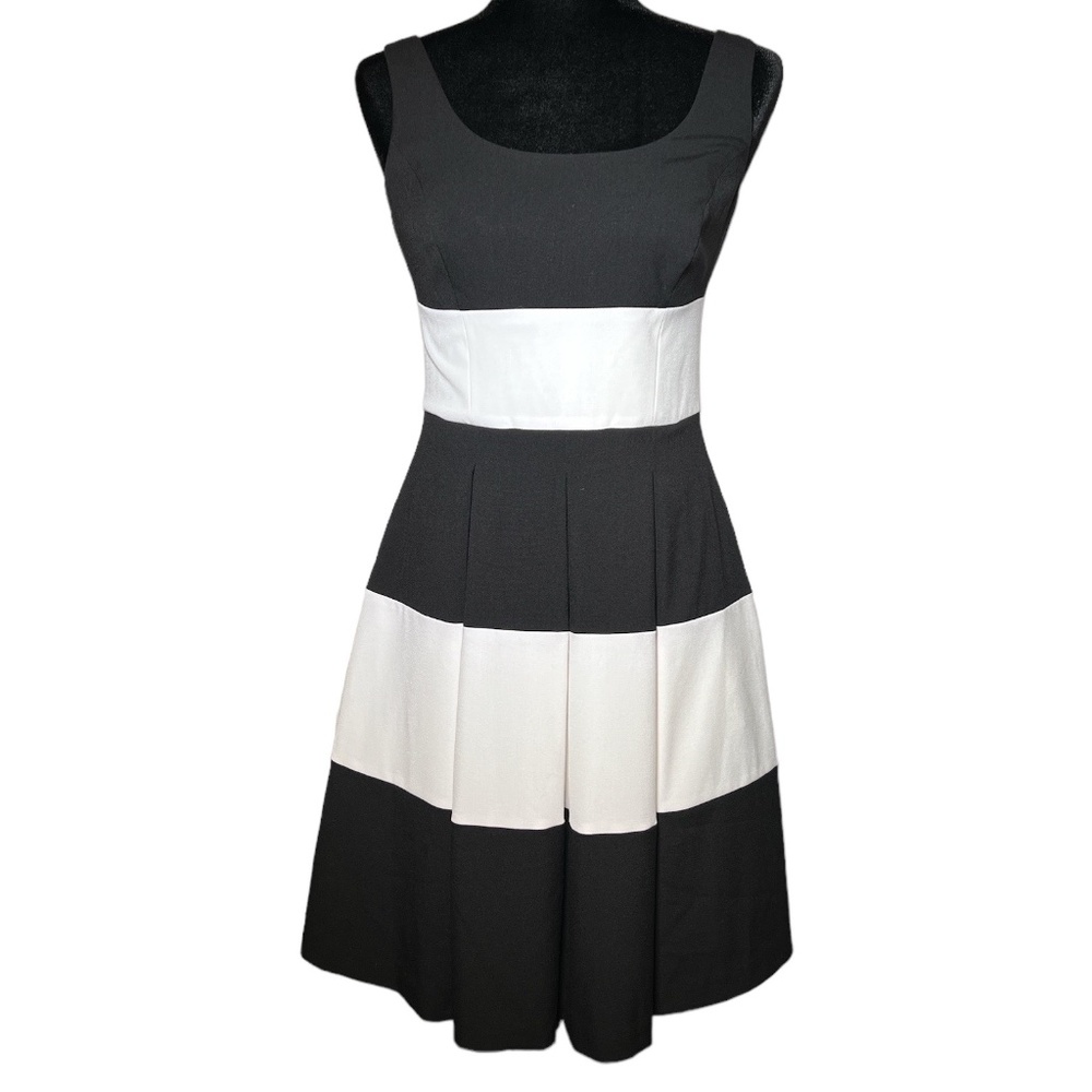 Ralph Lauren - Blk/Wht Midi Dress - Size 2